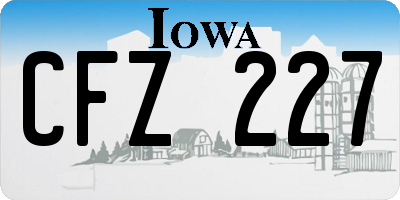 IA license plate CFZ227