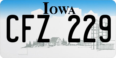IA license plate CFZ229