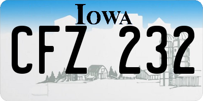 IA license plate CFZ232