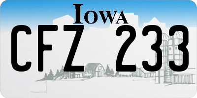 IA license plate CFZ233