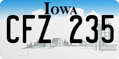 IA license plate CFZ235