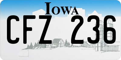 IA license plate CFZ236