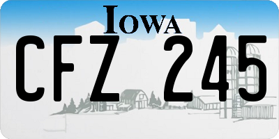 IA license plate CFZ245