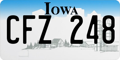 IA license plate CFZ248