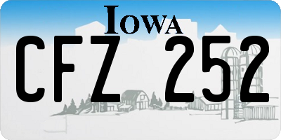 IA license plate CFZ252