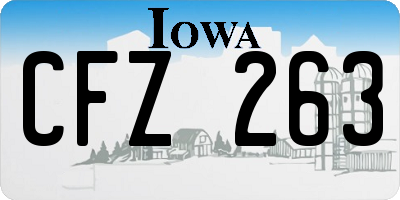 IA license plate CFZ263