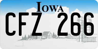 IA license plate CFZ266