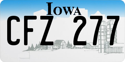 IA license plate CFZ277