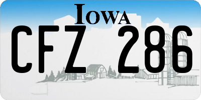 IA license plate CFZ286