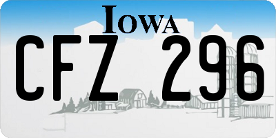 IA license plate CFZ296