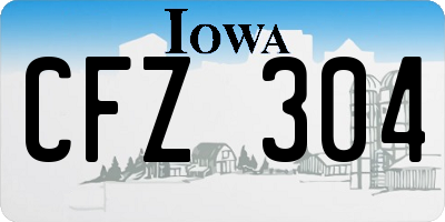 IA license plate CFZ304