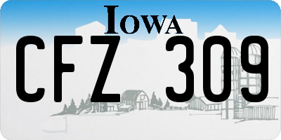 IA license plate CFZ309