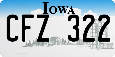 IA license plate CFZ322