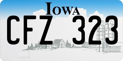 IA license plate CFZ323