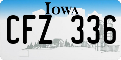 IA license plate CFZ336