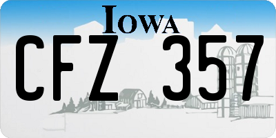 IA license plate CFZ357