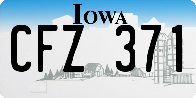 IA license plate CFZ371