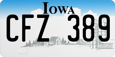 IA license plate CFZ389