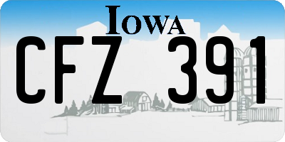 IA license plate CFZ391