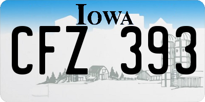 IA license plate CFZ393
