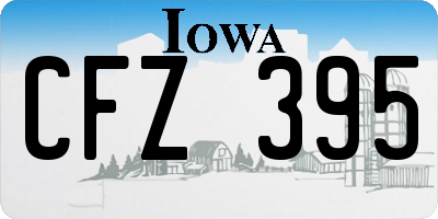 IA license plate CFZ395