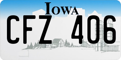 IA license plate CFZ406