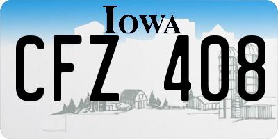 IA license plate CFZ408