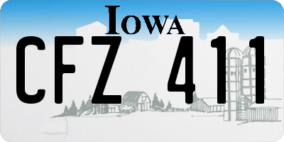 IA license plate CFZ411