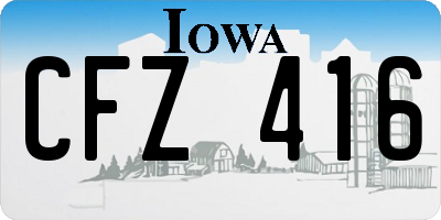 IA license plate CFZ416