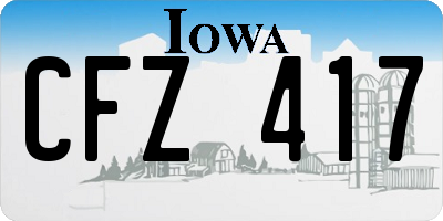 IA license plate CFZ417