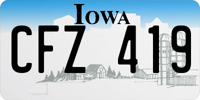 IA license plate CFZ419