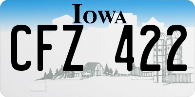 IA license plate CFZ422