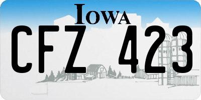 IA license plate CFZ423