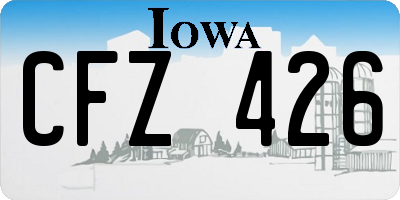 IA license plate CFZ426