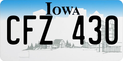 IA license plate CFZ430