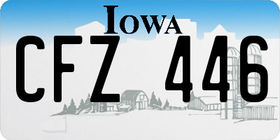 IA license plate CFZ446