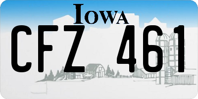IA license plate CFZ461