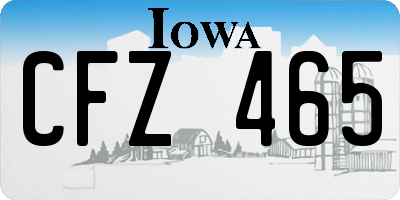IA license plate CFZ465