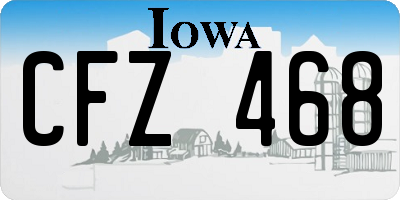 IA license plate CFZ468