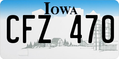 IA license plate CFZ470