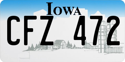 IA license plate CFZ472