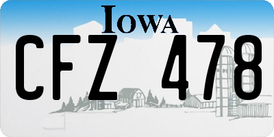 IA license plate CFZ478