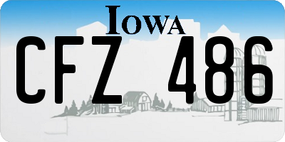 IA license plate CFZ486