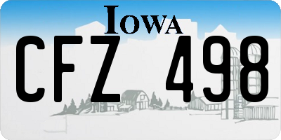 IA license plate CFZ498