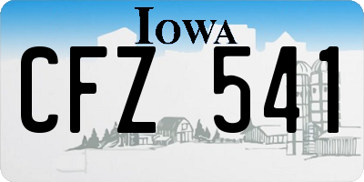 IA license plate CFZ541