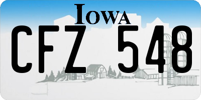 IA license plate CFZ548