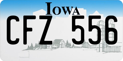 IA license plate CFZ556