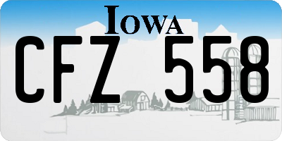 IA license plate CFZ558
