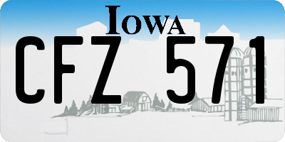 IA license plate CFZ571