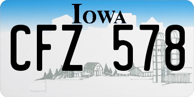 IA license plate CFZ578
